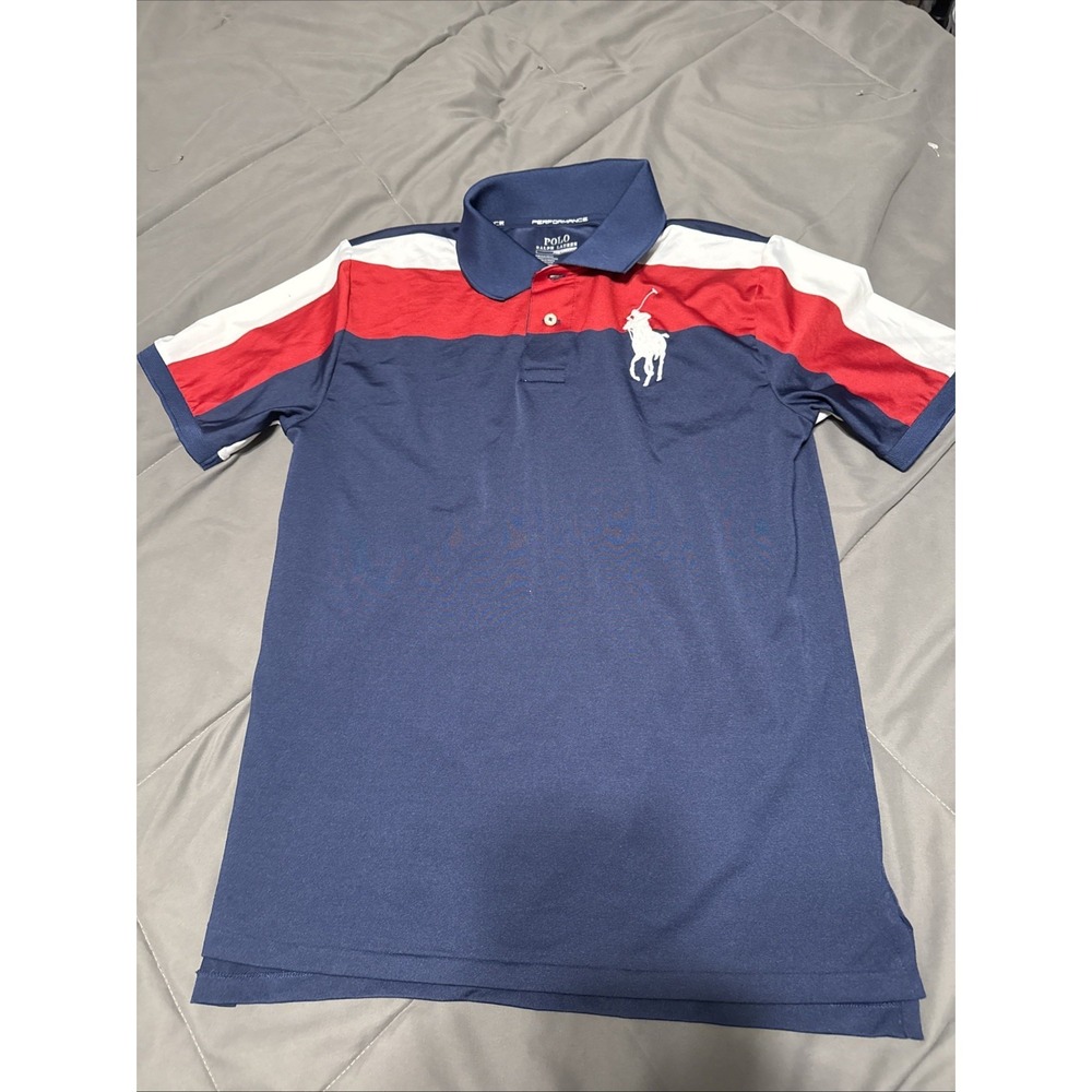 Polo Ralph Lauren Polo Shirt Mens Large Colorblock Big Pony‎ Performance Golf L